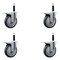 Service Caster 5'' Thermoplastic Rubber Swivel 3/4'' Expanding Stem Caster Set Total Lock Brake, 4PK SCC-EXTTL20S514-TPRB-34-4 - alternate 1